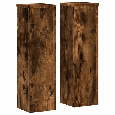 Supporti per piante Vidaxx 2 pz 17x17x60 cm in legno lavorato rovere affumicato