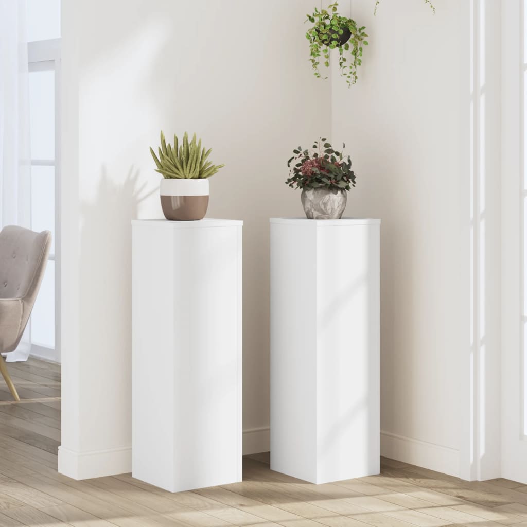 Supporti per piante Vidaxx 2 pezzi 25x25x80 cm in legno composito bianco