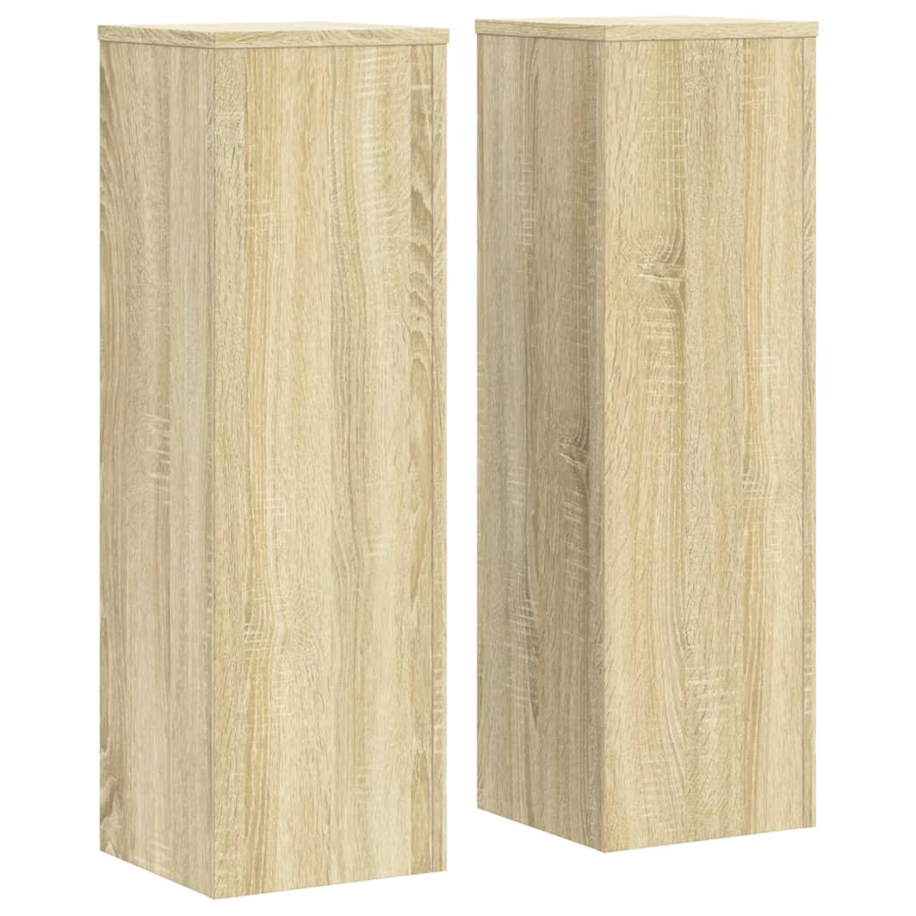 Estándares de planta Vidaxl 2 ST 25X25X80 cm de madera procesada Sonoma Oak