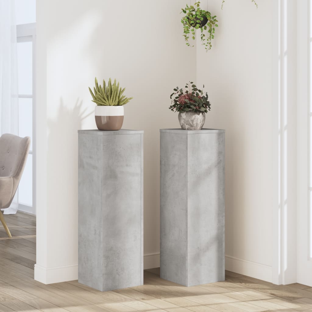 Estándares de planta Vidaxl 2 ST 25X25X80 cm Precio de concreto de madera procesada