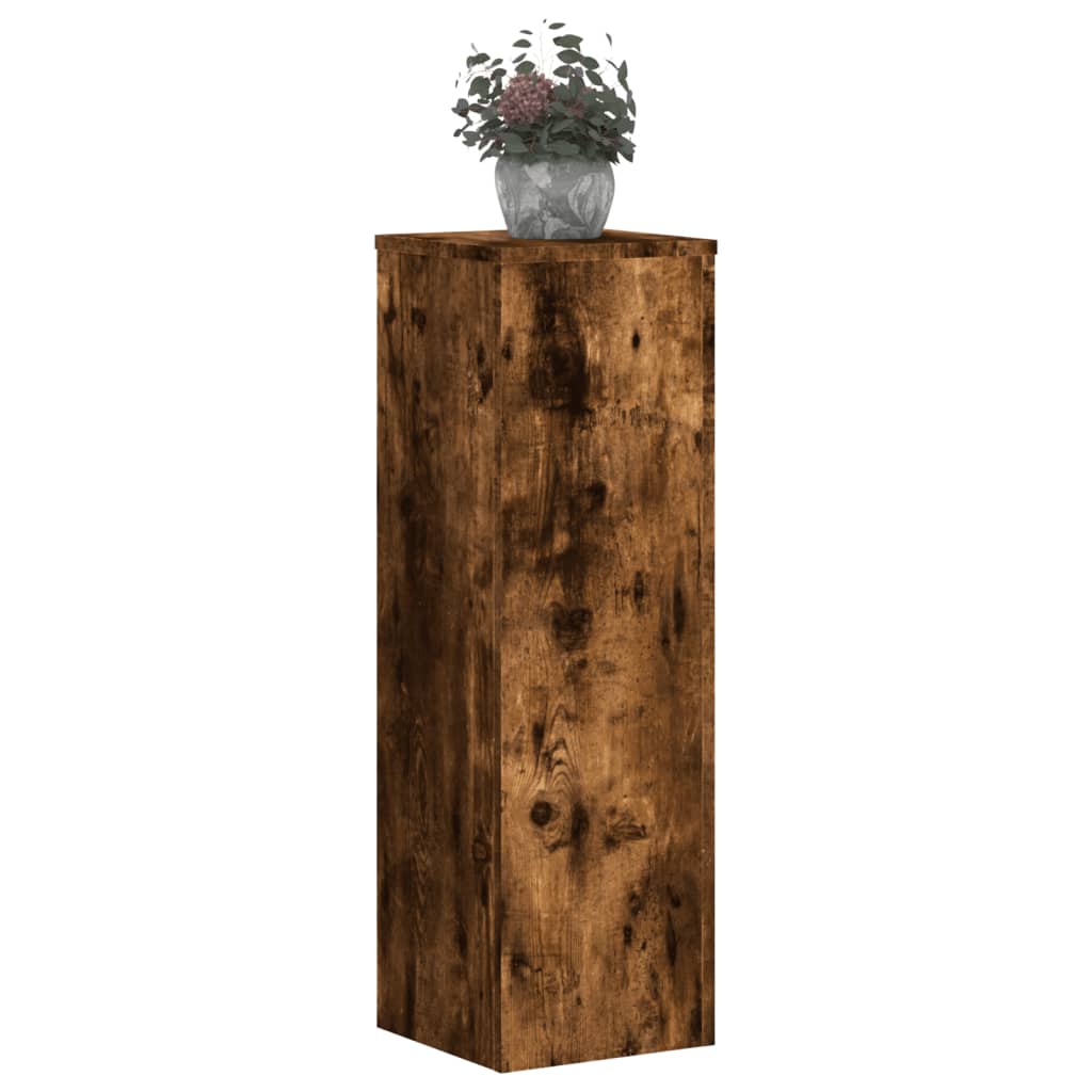 Estándares de planta Vidaxl 2 ST 25x25x80 cm de madera procesada roble ahumado