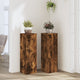 Vidaxl plantenstandaards 2 st 25x25x80 cm bewerkt hout gerookt eiken
