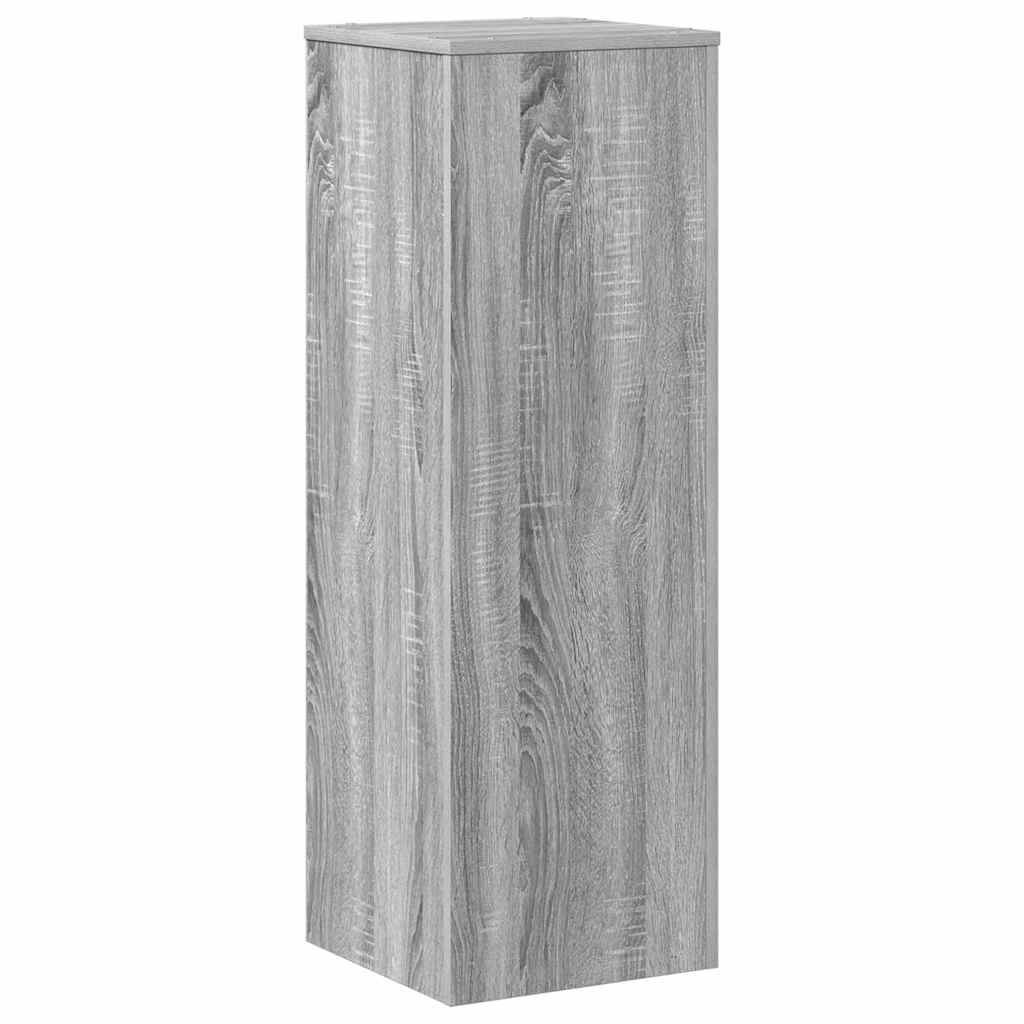 Estándar de planta Vidaxl 33x33x100 cm de madera procesada gris soma roble