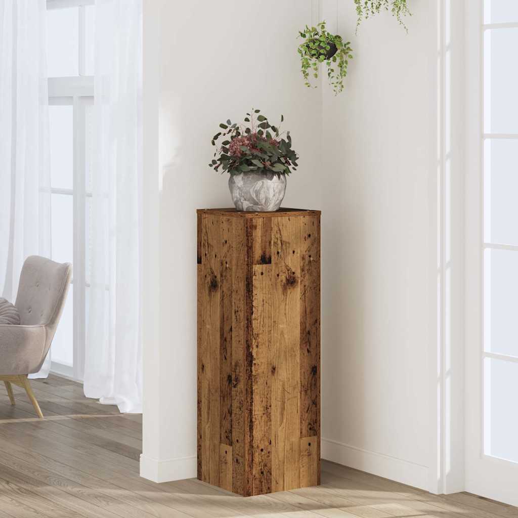 Vidaxx soporte para plantas 33x33x100 cm madera tratada color madera vieja