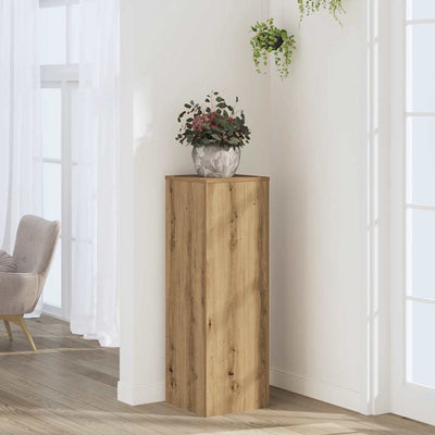 Portapiante Vidaxx 33x33x100 cm in legno artigianale, rovere artigianale