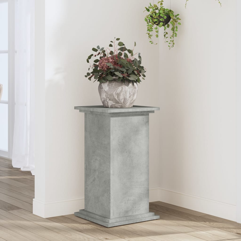 Estándar de planta Vidaxl 33x33x60 cm de madera procesada betongrijs
