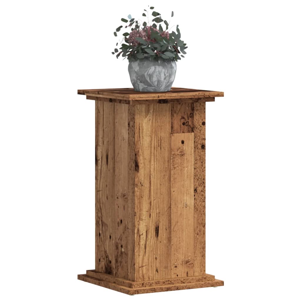 Estándar de la planta Vidaxl 33x33x60 cm de madera procesada de madera vieja