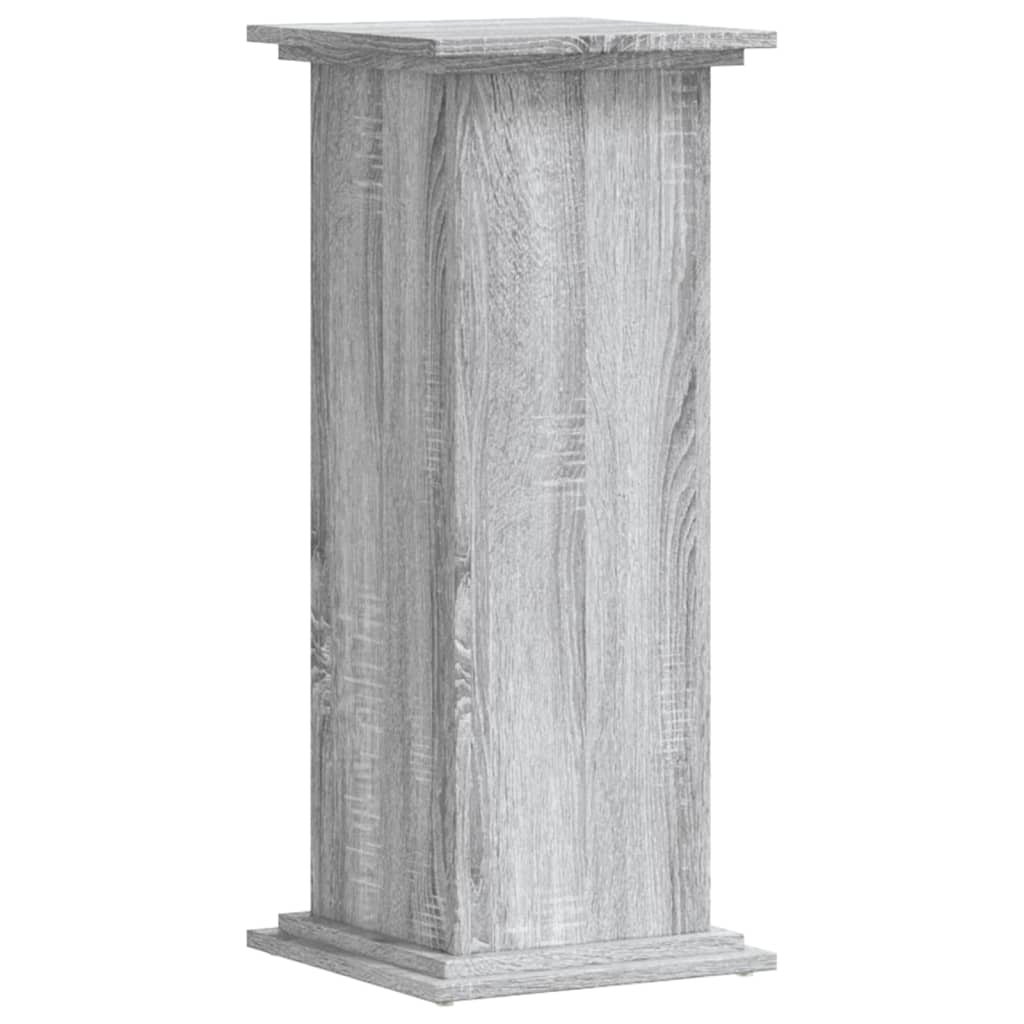 Estándar de la planta Vidaxl 33x33x80 cm de madera procesada gris sonoma roble