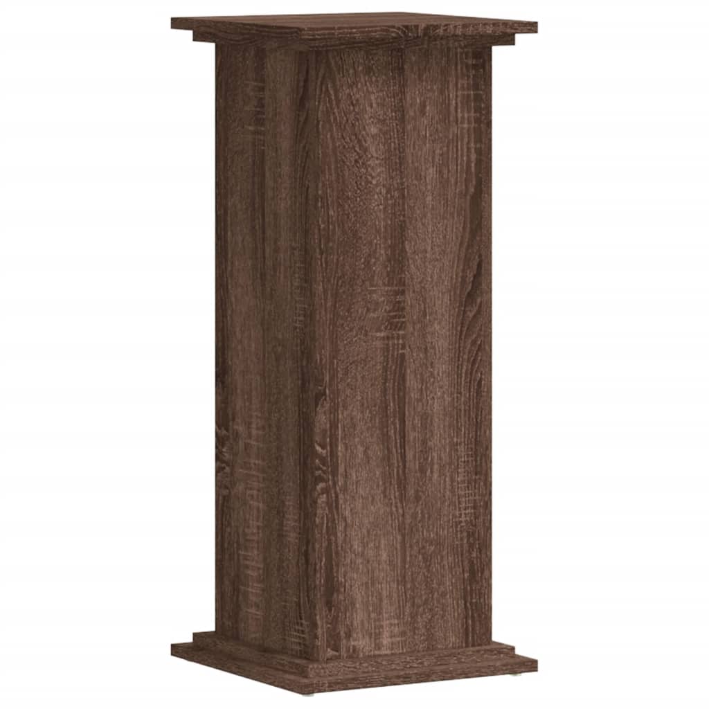 Estándar de planta Vidaxl 33x33x80 cm de madera procesada de roble de madera con colorado