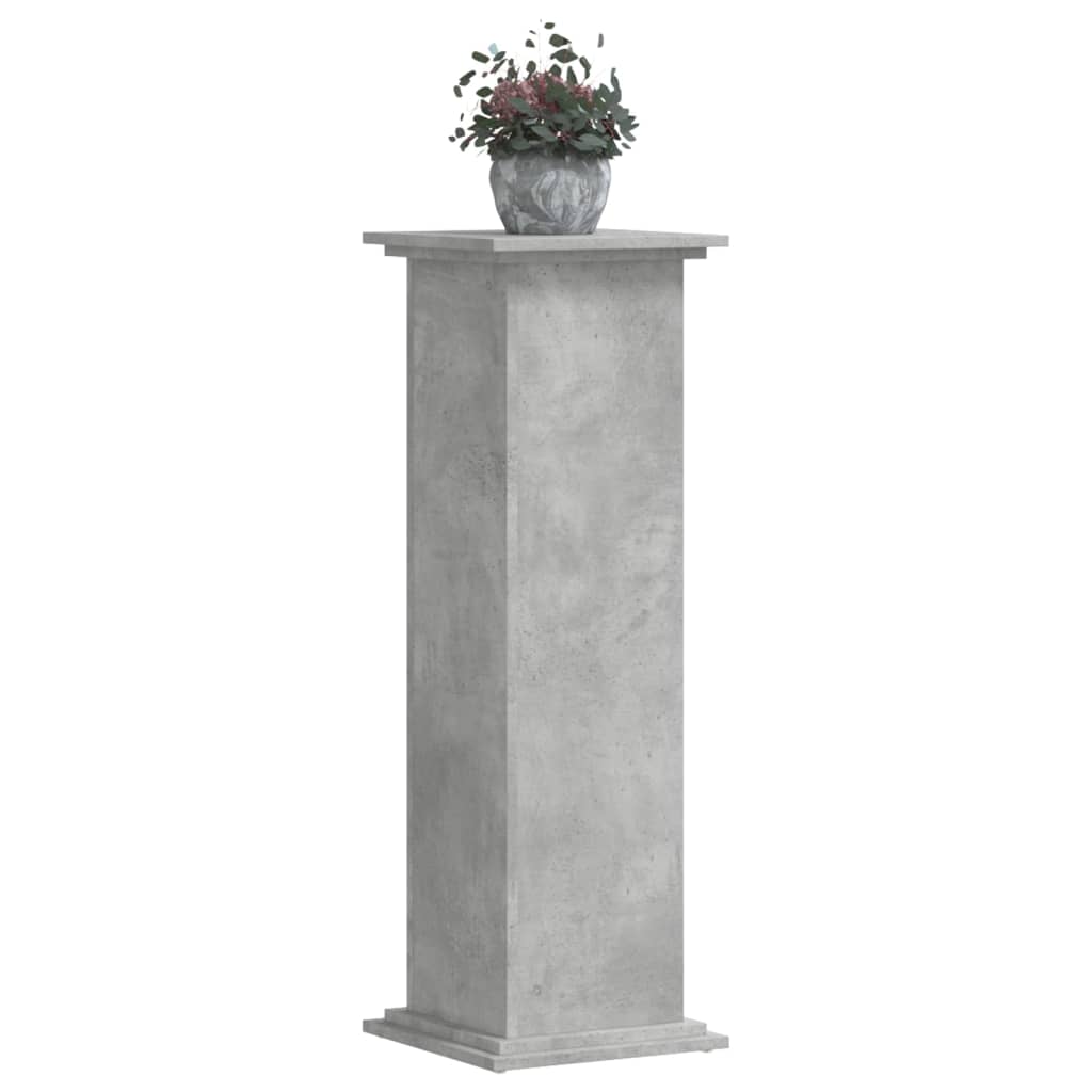 Estándar de planta Vidaxl 33x33x100 cm de madera procesada betongrijs