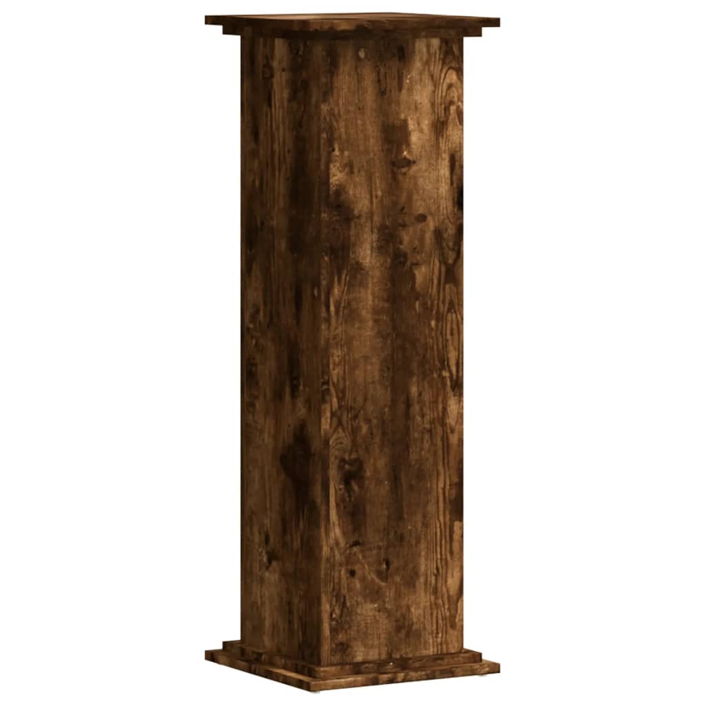 Estándar de planta Vidaxl 33x33x100 cm de madera procesada de roble ahumado