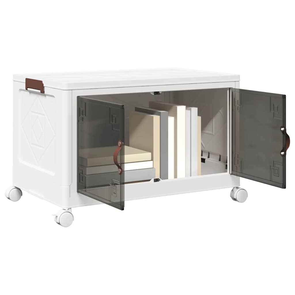 Vidaxl Box de almacenamiento apilable con ruedas 75 L 64x40x41 cm