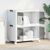 Caja de almacenamiento Vidaxl apilable con ruedas de 2 capas 75 L 64x40x76 cm