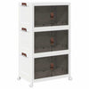 Caja de almacenamiento Vidaxl apilable con ruedas de 3 capas 75 L 64x39.5x110.5 cm