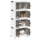 Vidaxl Box de almacenamiento apilable con ruedas 4 capas 28 L 48x29.5x112.5 cm