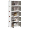 Caja de almacenamiento Vidaxl apilable con ruedas de 5 capas 75 L 64x40x179 cm