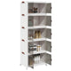 Caja de almacenamiento Vidaxl apilable con ruedas de 5 capas 75 L 64x40x179 cm