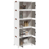 Casella di archiviazione Vidaxl impilabile con ruote a 5 strati 75 L 64x40x179 cm