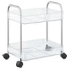 Vidaxl Storage Trolley a 2 strati 37x28x43,5 cm Acrilico trasparente