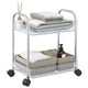 Vidaxl Storage Trolley a 2 strati 37x28x43,5 cm Acrilico trasparente