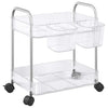 Vidaxl Storage Trolley a 2 strati 37x28x43,5 cm Acrilico trasparente