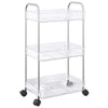 Vidaxl Storage Trolley 3 capas 37x28x68 cm acrílico transparente
