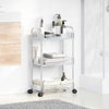 Vidaxl Storage Trolley 3 capas 37x28x68 cm acrílico transparente