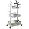 Vidaxl Storage Trolley 3 capas 37x28x68 cm acrílico transparente