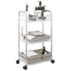 Vidaxl Storage Trolley 3 capas 37x28x68 cm acrílico transparente