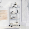 Vidaxl Storage Trolley a 4 strati 37x28x95 cm Acrilico trasparente