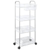 Vidaxl Storage Trolley 4 capas 37x28x95 cm acrílico transparente