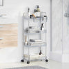 Vidaxl Storage Trolley 4 capas 37x28x95 cm acrílico transparente