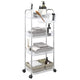 Vidaxl Storage Trolley 4 capas 37x28x95 cm acrílico transparente