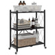 Vidaxl Storage Rack on Wheels 71x34x88 cm de acero negro