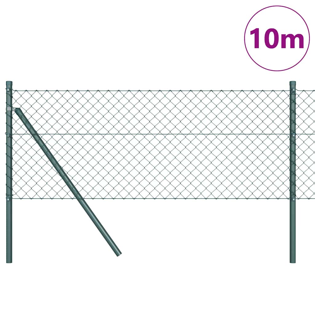 Poste para valla Vidaxl verde 10 x 0,8 m (malla 40 x 40 mm)