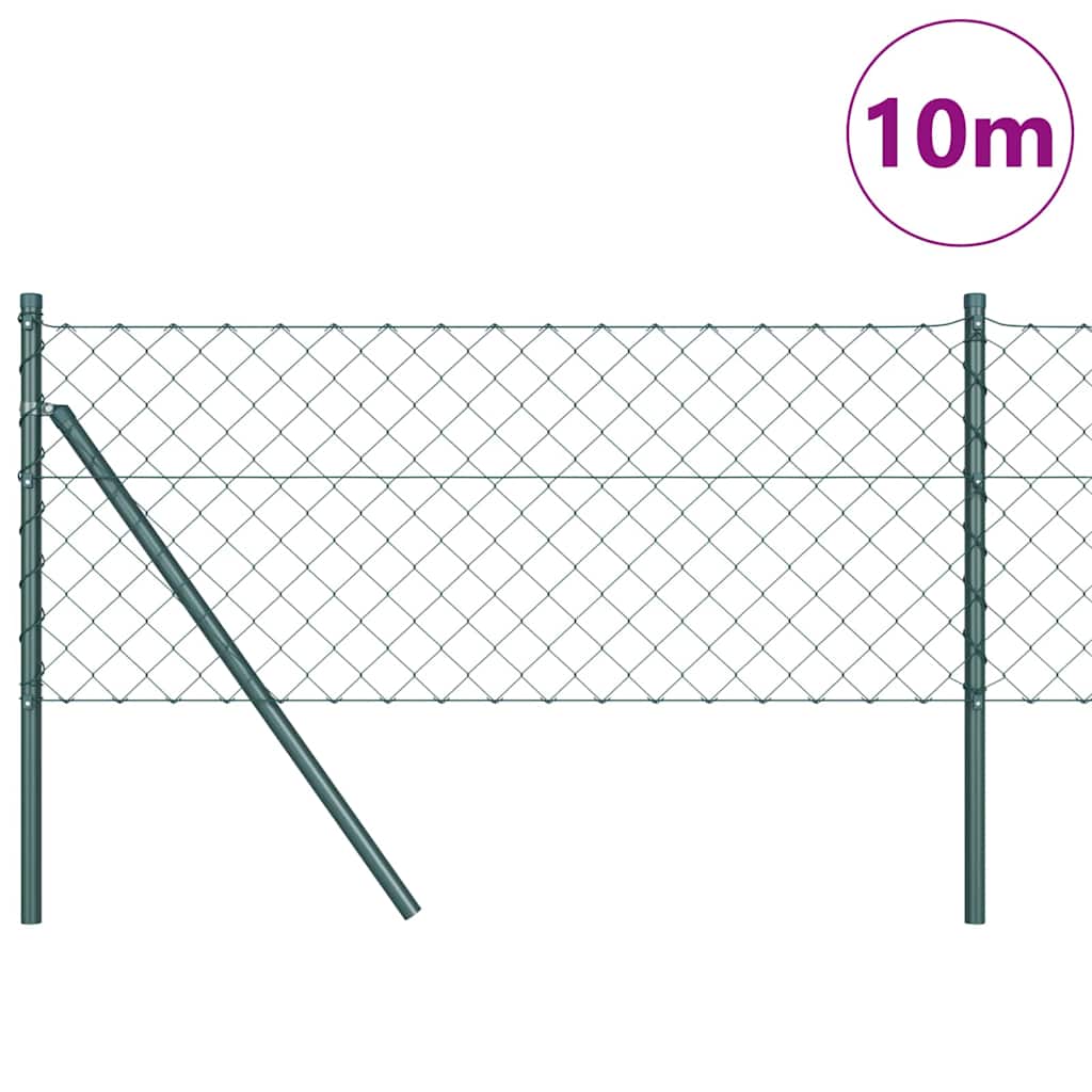Poste para valla Vidaxl verde 10 x 0,4 m (malla 60 x 60 mm)