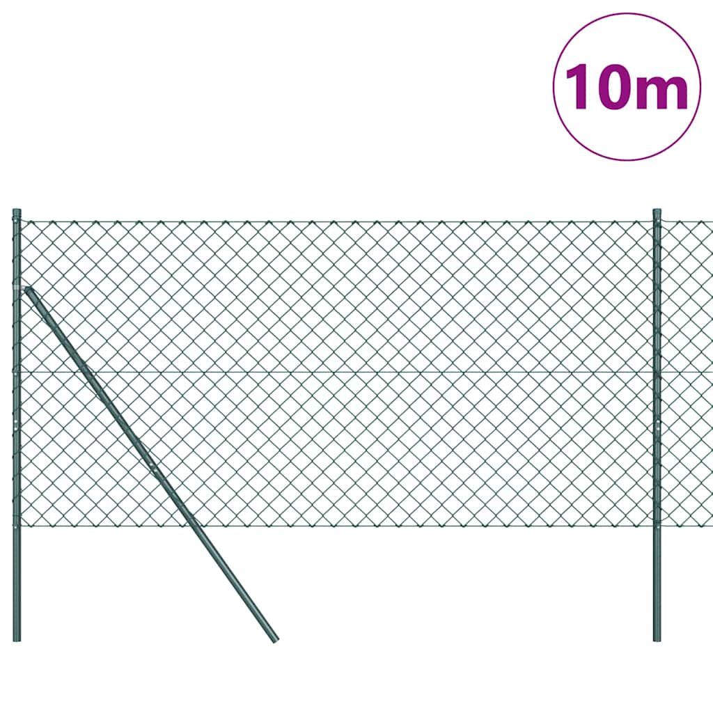 Poste para valla Vidaxl verde 10 x 1,5 m (malla 60 x 60 mm)