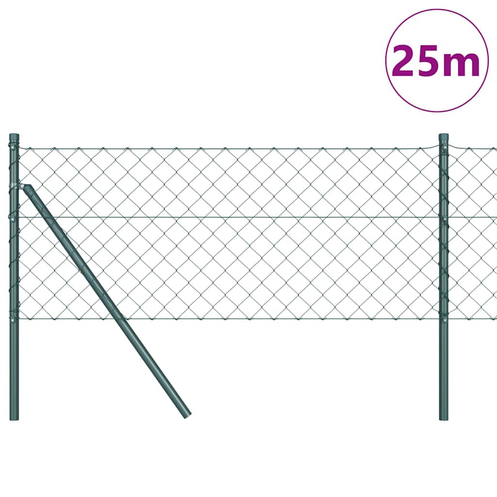 Poste para valla Vidaxl verde 25 x 0,6 m (malla 60 x 60 mm)