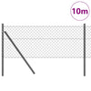 Poste para valla Vidaxl gris 10 x 0,4 m (malla 40 x 40 mm)