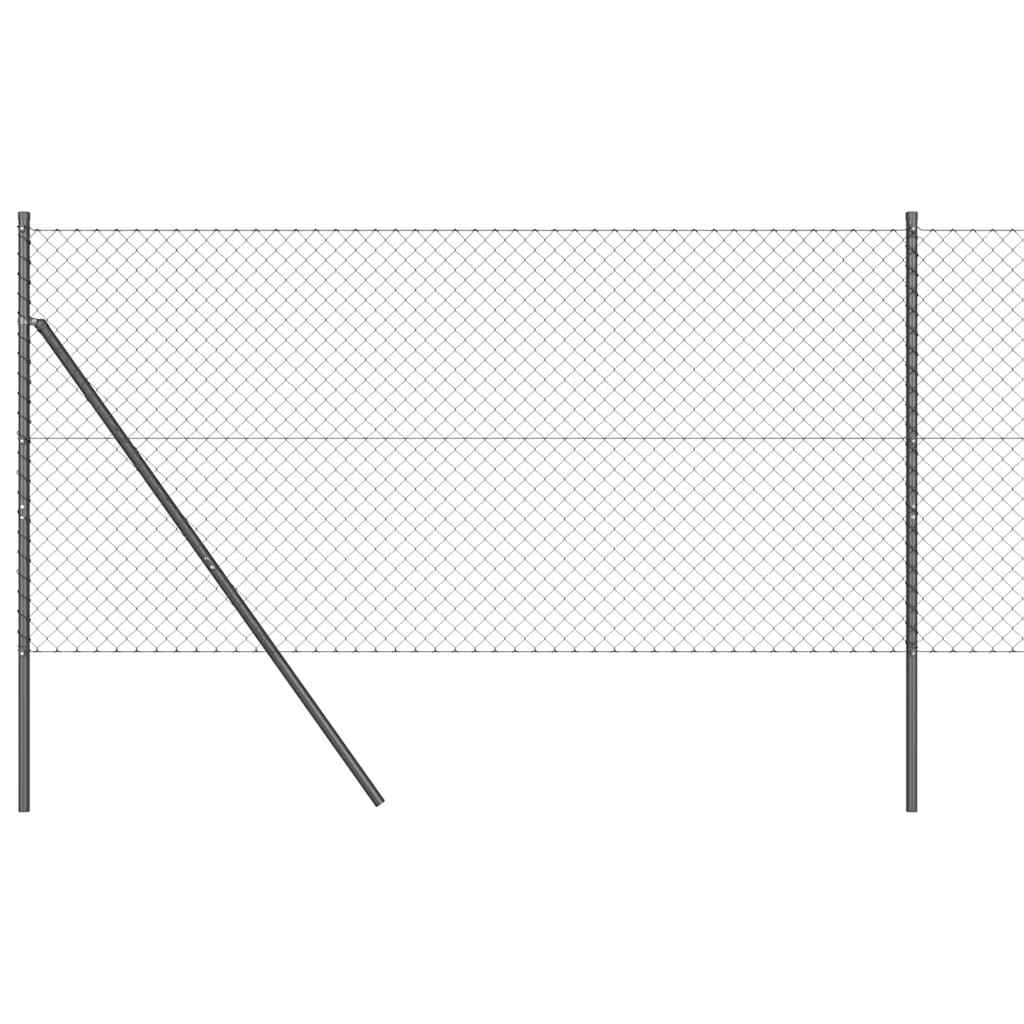 Poste para valla vidaxl gris 10 x 1 m (malla 40 x 40 mm) acero y PVC