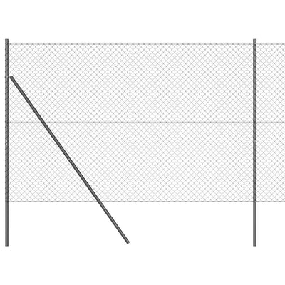 Palo per recinzione Vidaxl grigio 10 x 1,5 m (maglia 40 x 40 mm)