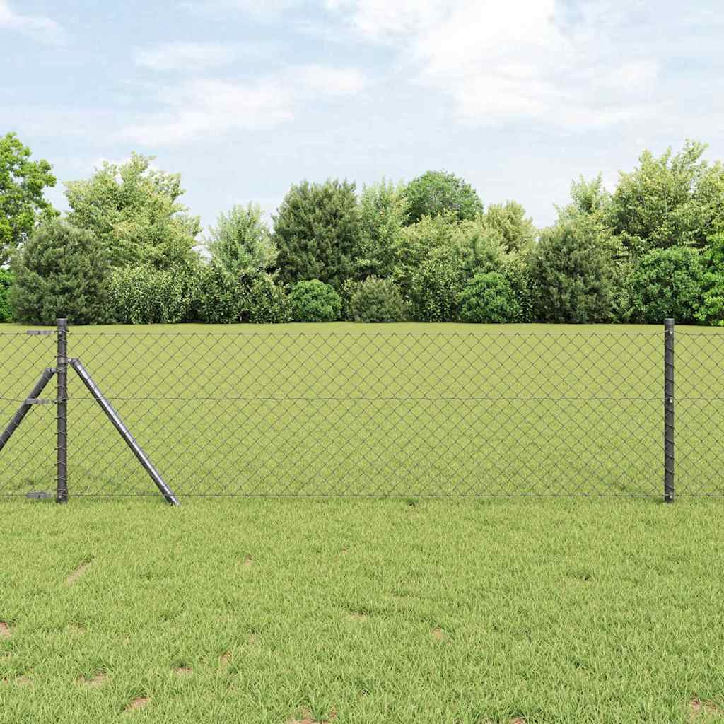Poste para valla Vidaxl gris 25 x 0,4 m (malla 40 x 40 mm)