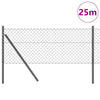 Poste para valla Vidaxl gris 25 x 0,4 m (malla 40 x 40 mm)