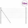 Poste para valla Vidaxl plateado 10 x 0,6 m (malla 40 x 40 mm) acero