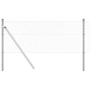 Vidaxl afrasteringspaal zilver 10 x 0,8 m (40 x 40 mm gaas) staal