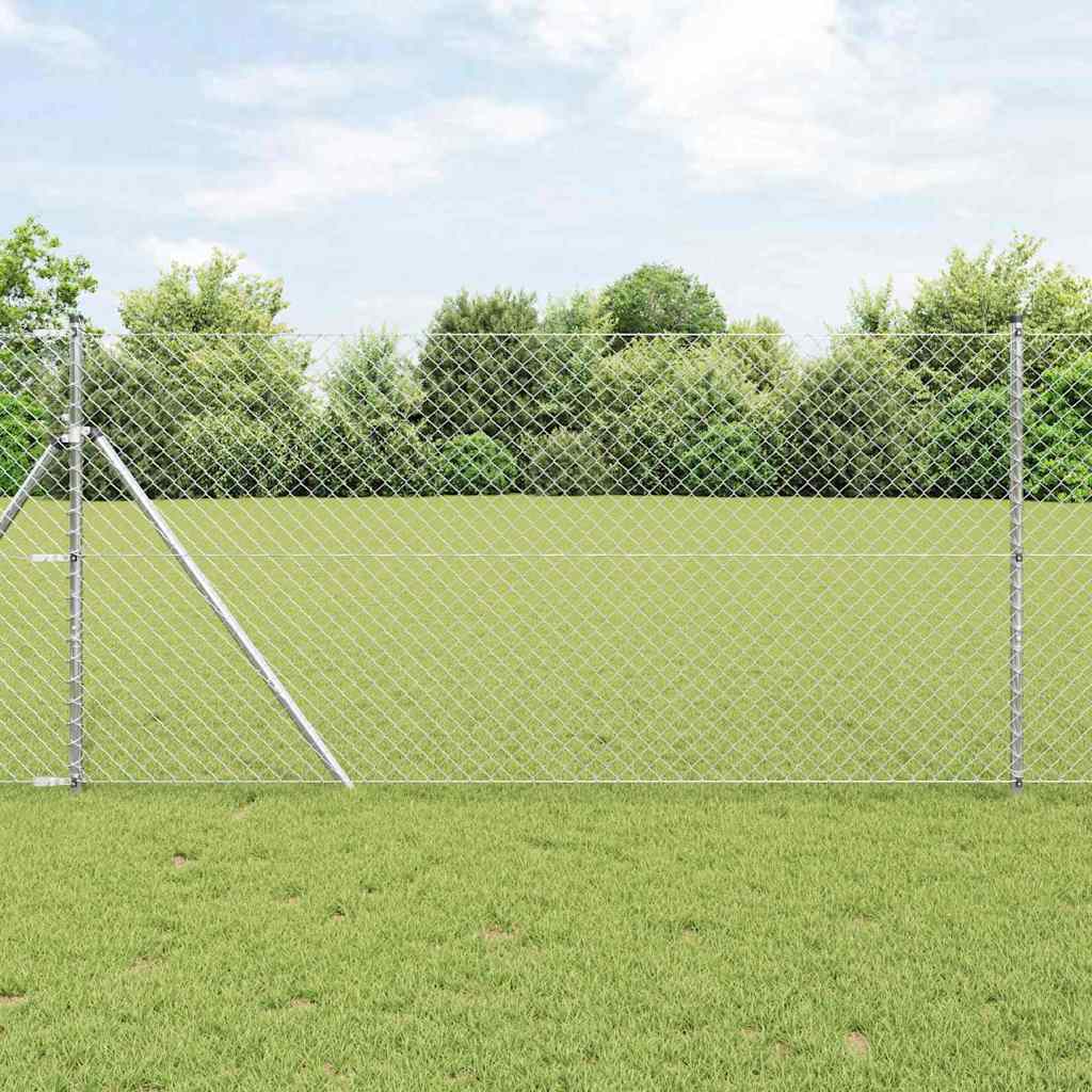 Poste para valla vidaxl plateado 10 x 1 m (malla 40 x 40 mm) acero