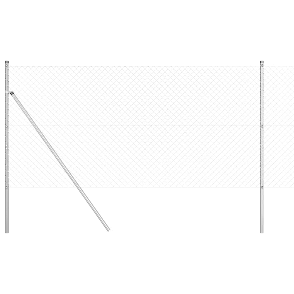 Poste para valla vidaxl plateado 10 x 1 m (malla 40 x 40 mm) acero