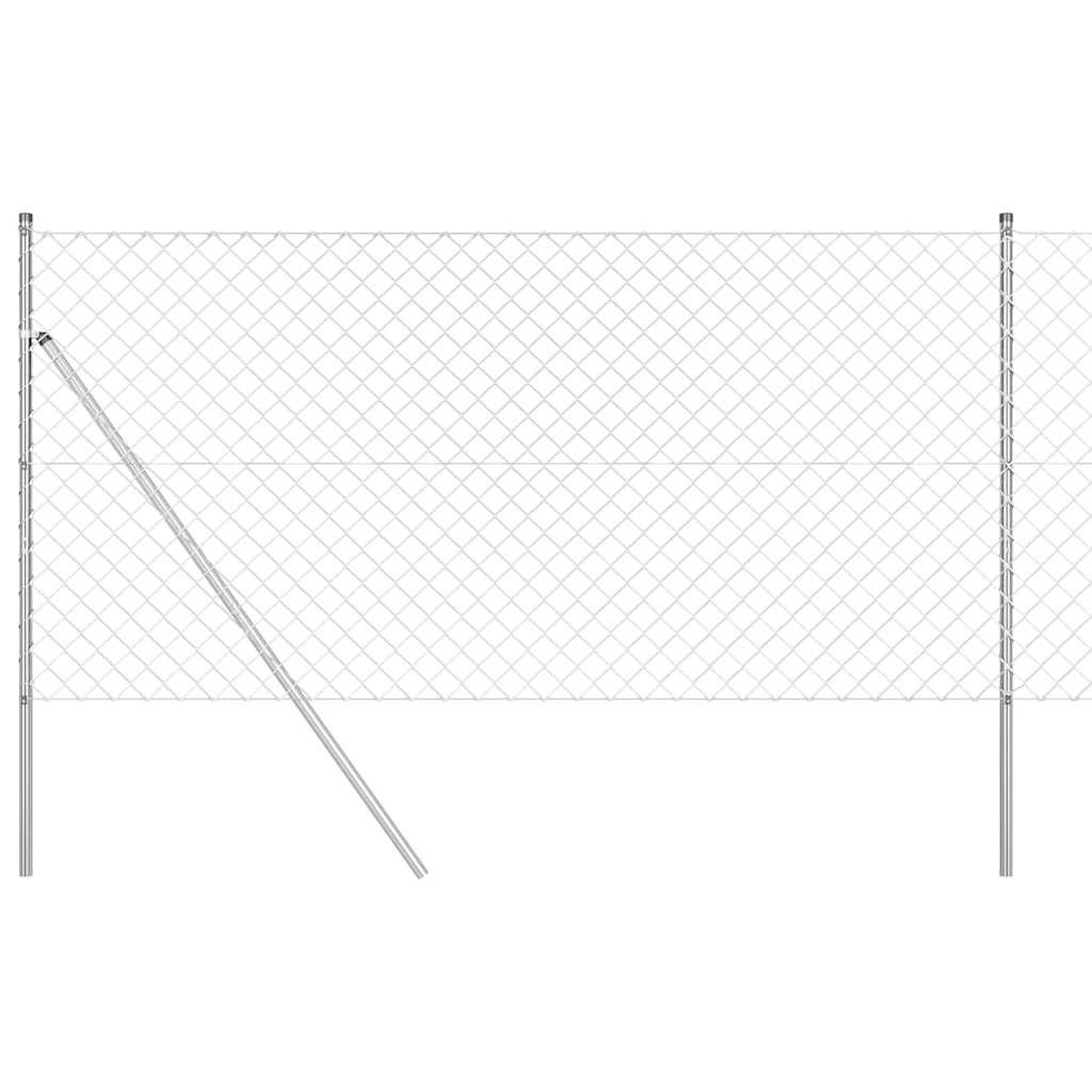 Poste para valla Vidaxl plateado 10 x 1 m (malla 60 x 60 mm) acero