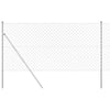 Vidaxl afrasteringspaal zilver 10 x 1,2 m (60 x 60 mm gaas) staal
