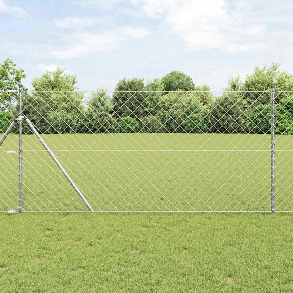 Poste para valla Vidaxl plateado 10 x 1,4 m (malla 60 x 60 mm) acero